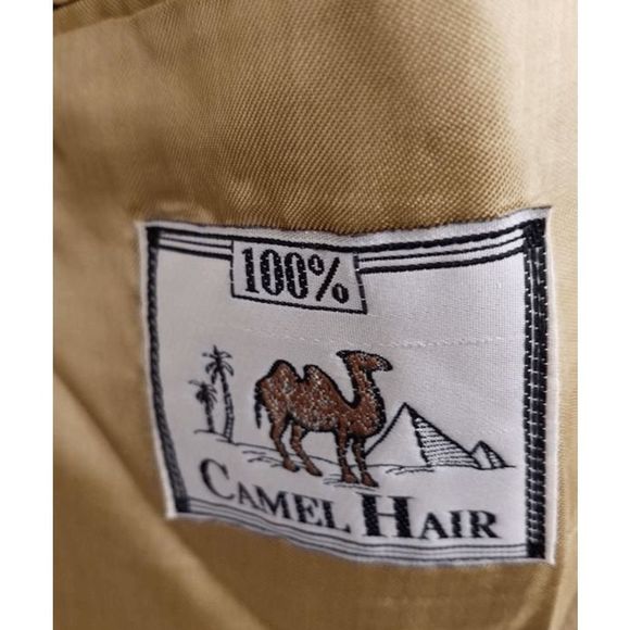 Tailors Row By Deansgate Men's Long Sleeve Two Button Tan Camel Hair Blazer Size - Picture 2 of 3